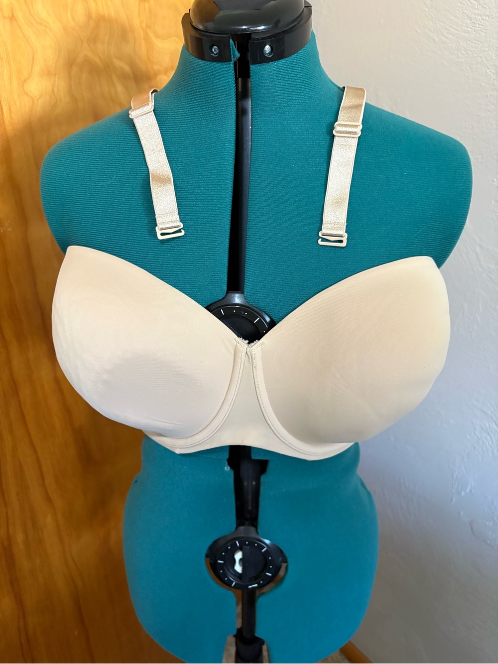 Cacique Beige Convertible Strapless T-Shirt Bra